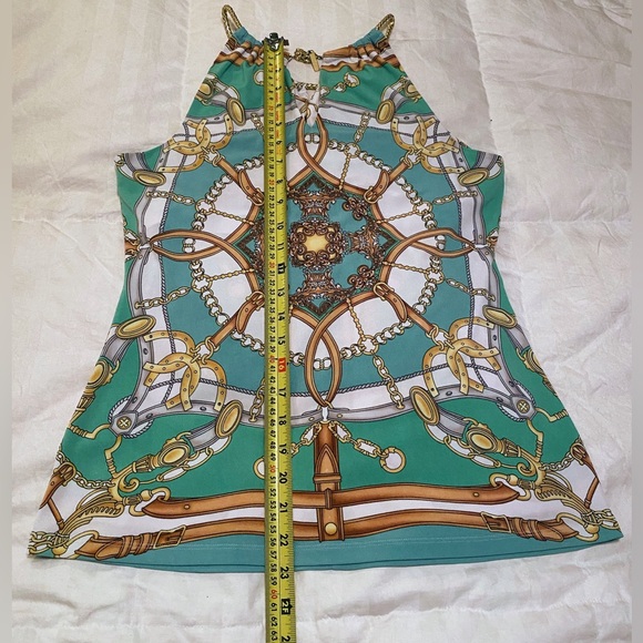 Cache Medium sized bra top built in sexy metallic woven and chain golden color - Picture 6 of 12